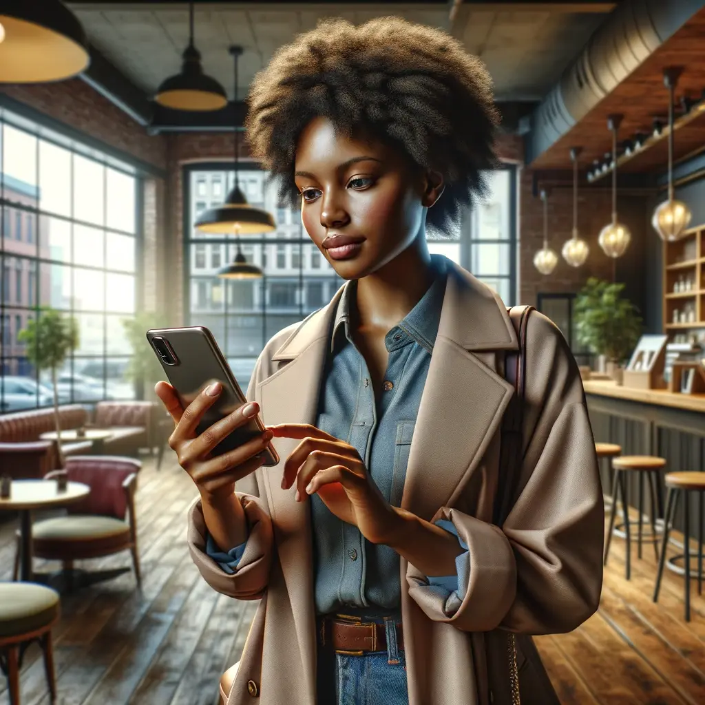 Online shopping on mobile phone